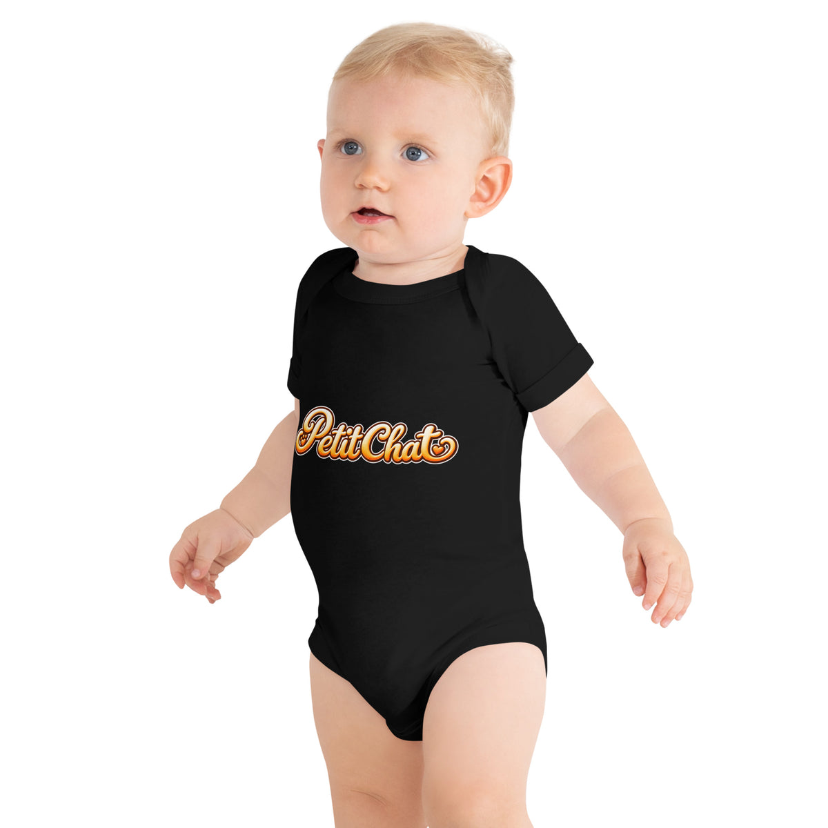 Body bébé noir Petit Chat en lettrage
