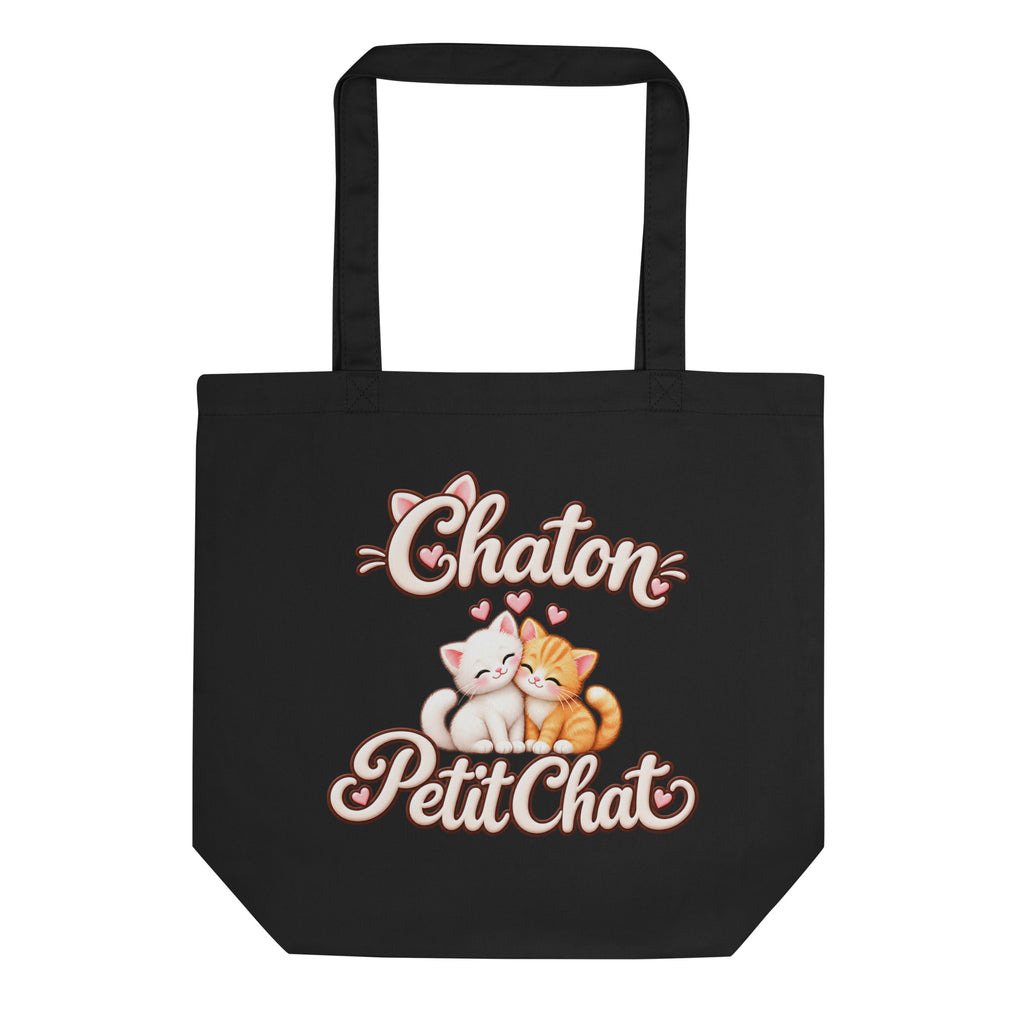 Tote bag Duo Chaton & Petit Chat, deux chatons câlins blanc et roux