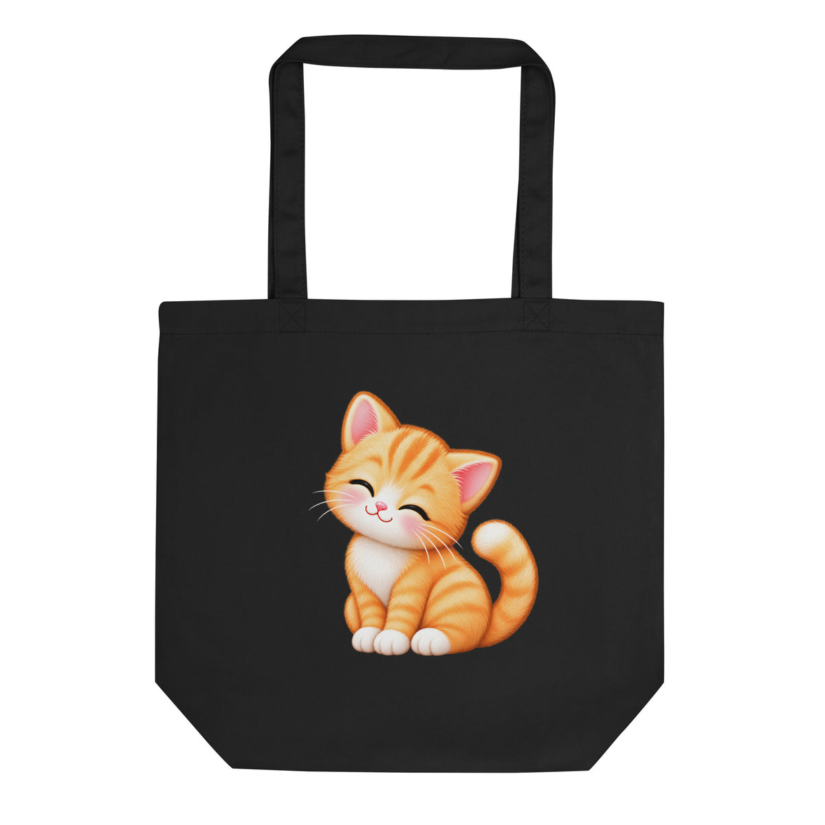 Tote bag Petit Chat, chaton roux câlin