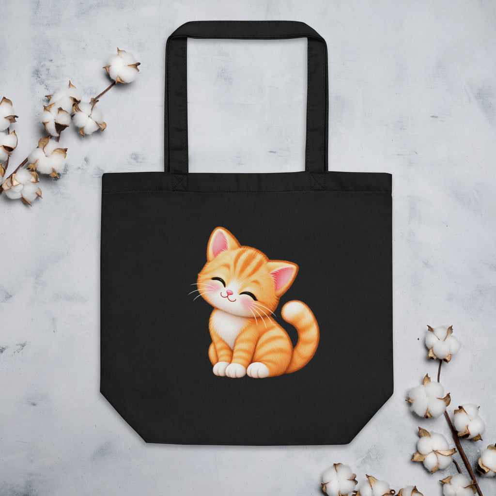 Tote bag Petit Chat, chaton roux câlin