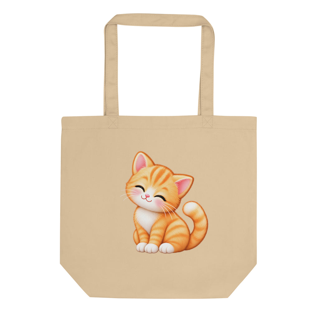 Tote bag Petit Chat, chaton roux câlin