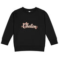 Sweat enfant noir Chaton en lettrage
