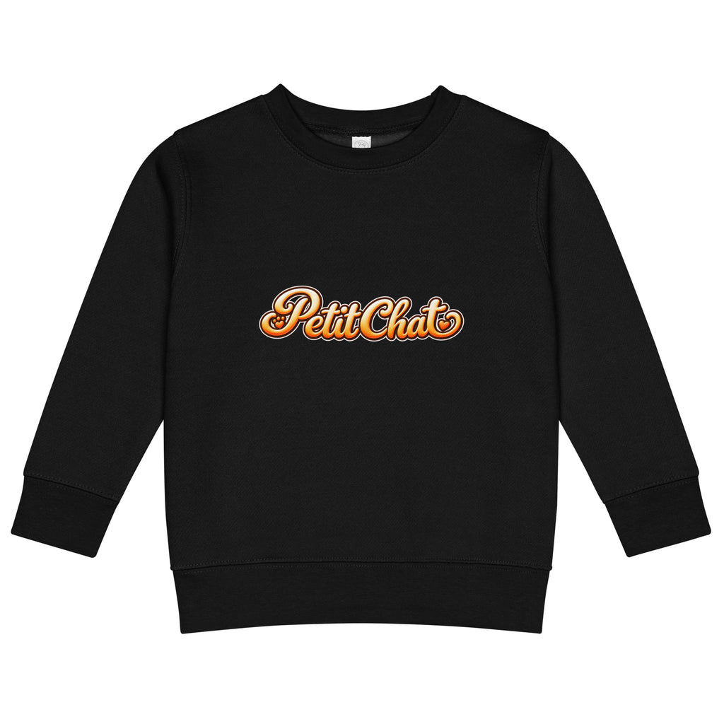Sweat enfant noir Petit Chat en lettrage
