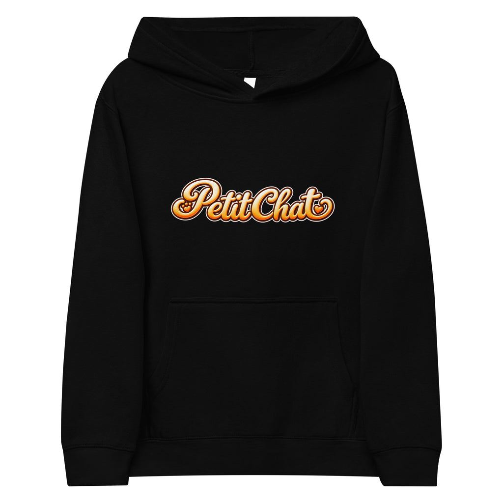 Hoodie ado noir Petit Chat en lettrage