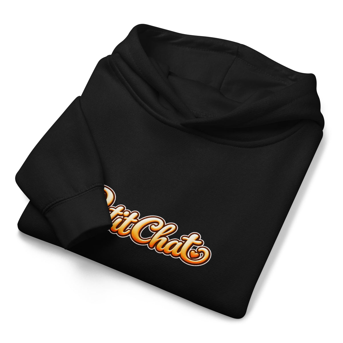 Hoodie enfant noir Petit Chat en lettrage