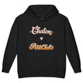 Hoodie enfant noir Chaton & Petit Chat en lettrage duo avec petit cœur