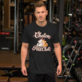 T-shirt unisexe noir Duo Chaton & Petit Chat, deux chatons câlins blanc et roux