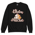 Sweat ado noir Duo Chaton & Petit Chat, deux chatons câlins blanc et roux