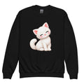 Sweat ado noir Chaton, chaton blanc câlin, cadeau ado
