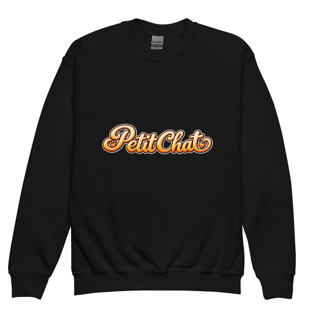 Sweat ado noir Petit Chat en lettrage
