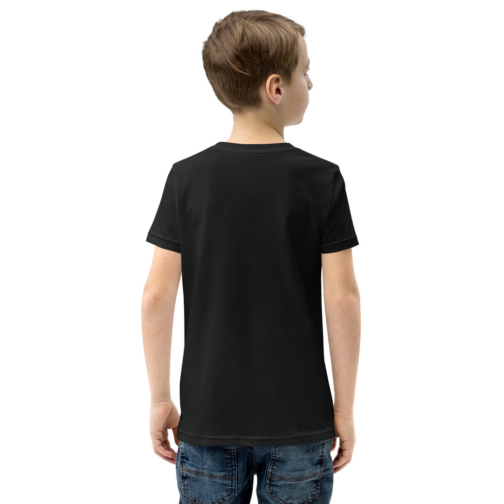 T-shirt ado noir Petit Chat, chaton roux câlin