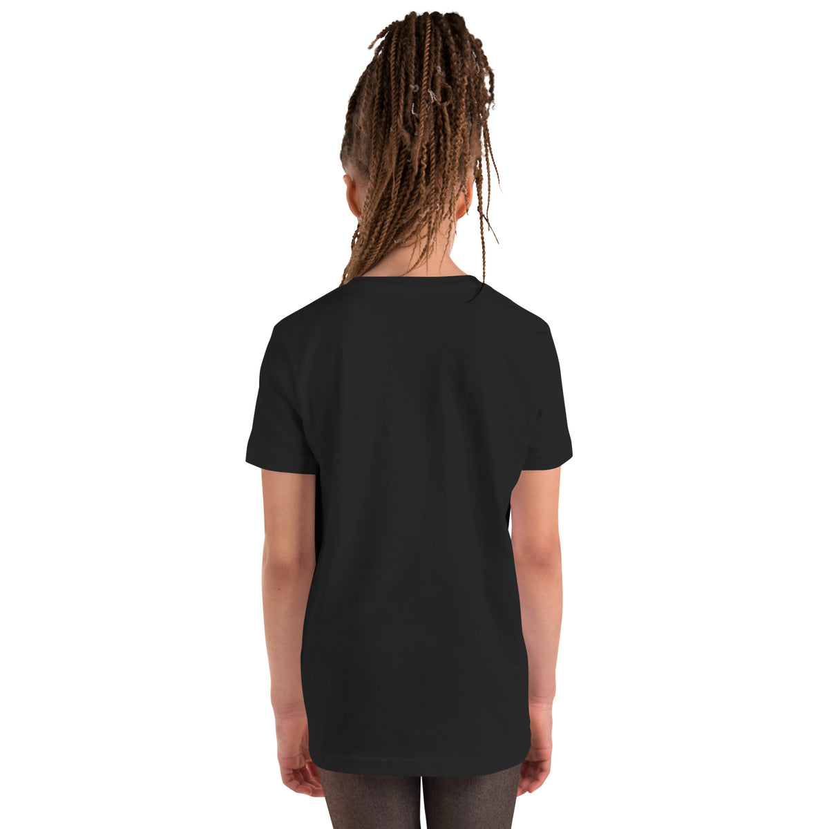 T-shirt ado noir Petit Chat, chaton roux câlin