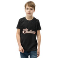 T-shirt ado noir Chaton en lettrage